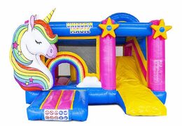 Transat gonflable sur le thème de la licorne avec toboggan à vendre pour les enfants