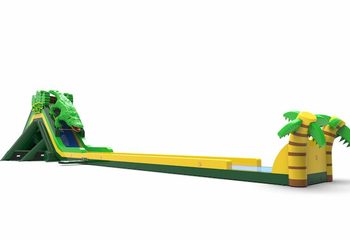 Haal uw opblaasbare 46m lange monsterslide in thema krokodil online voor kids. Bestel opblaasbare glijbanen nu bij JB Inflatables Nederland