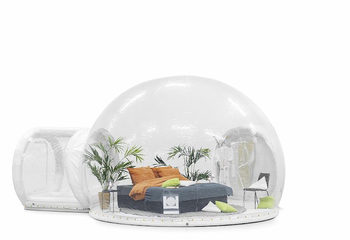 Opblaasbare lucht dome doorzichtig 4 meter met doorzichtige tunnel kopen bij Jb inflatables