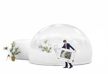 Opblaasbare modulaire globe van 5 meter inclusief dichte cabine kopen 