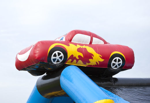 Achetez des château gonflable de voiture standard avec un objet 3D sur le dessus pour les enfants. Commandez des châteaux gonflables en ligne chez JB Gonflables France