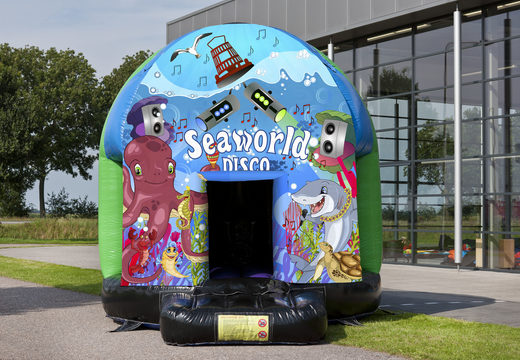 A vendre château gonflable disco multi-thèmes de 3,5 m sur le thème de Seaworld pour les enfants. Commandez des château gonflable avec musique en ligne chez JB Gonflables France