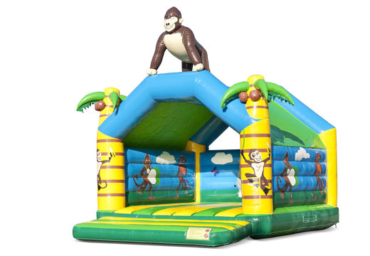 Achetez un grand château gonflable d'intérieur sur le thème de la jungle pour les enfants. Disponible chez JB Gonflables France en ligne