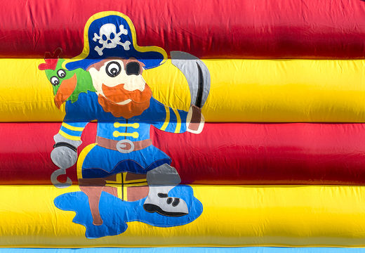 Super château gonflable pirate avec des animations joyeuses pour les enfants. Acheter un château gonflable en ligne chez JB Gonflables France
