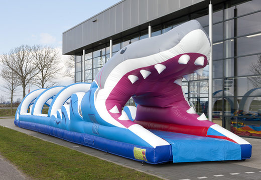 Commandez un toboggan gonflable de 18 mètres sur le thème des requins pour vos enfants. Achetez des toboggans gonflables maintenant en ligne chez JB Gonflables France