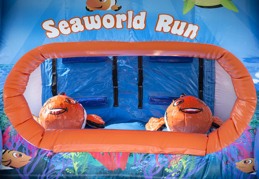 Commandez un parcours d'obstacles dans le thème Seaworld pour les enfants. Achetez des parcours d'obstacles gonflables en ligne maintenant chez JB Gonflables France