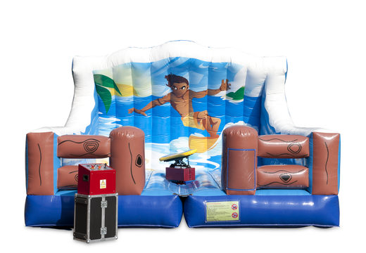 Commandez un tapis de protection unique pour balayeuse de rodéo sur le thème du surf pour enfants et adultes. Achetez une attraction gonflable en ligne chez JB Gonflables France