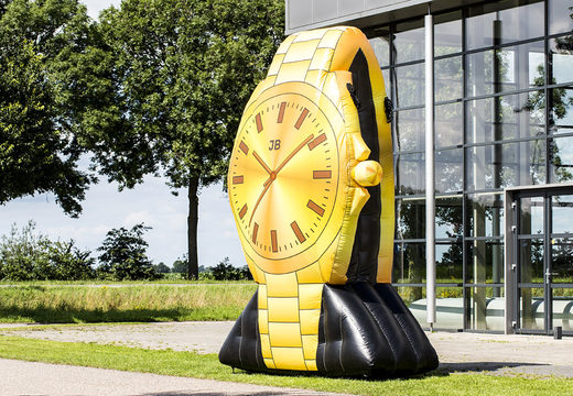 Achetez une montre en or château gonflable de 4 mètres de haut. Commandez maintenant des châteaux gonflables en ligne chez JB Gonflables France