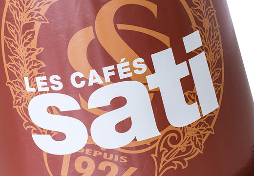 Commandez des tasses à café Sati faites exploser la publicité. Achetez vos gonflables 3d en ligne chez JB Gonflables France
