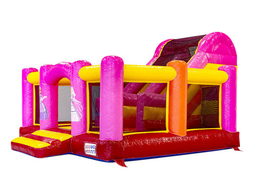 Achetez une slidebox gonflable sur le thème de la princesse cool pour les enfants. Commandez des châteaux gonflables en ligne chez JB Gonflables France