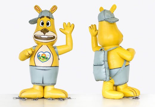 Commandez une réplique de produit gonflable de mascotte de kangourou personnalisée. Achetez de la publicité gonflable maintenant en ligne chez JB Gonflables France