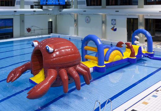 Course d'obstacles spectaculaire sur le thème du crabe avec des objets d'obstacles difficiles pour les jeunes et les moins jeunes. Achetez des jeux de piscine gonflables maintenant en ligne chez JB Gonflables France