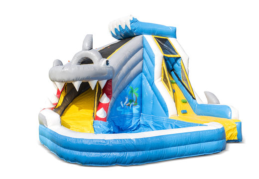 Commandez un château gonflable Splashy Shark avec baignoire chez JB Gonflables France. Achetez des châteaux gonflables en ligne chez JB Gonflables France