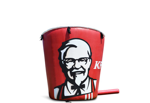 Commandez des promotions d'explosion de seau KFC de 3 mètres de haut en couleur. Achetez de la publicité ilow up en ligne chez JB Gonflables France