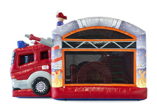Achetez un château gonflable géant sur le thème des pompiers avec un toboggan et des objets 3D pour les enfants. Commandez des super châteaux gonflables en ligne chez JB Gonflables France
