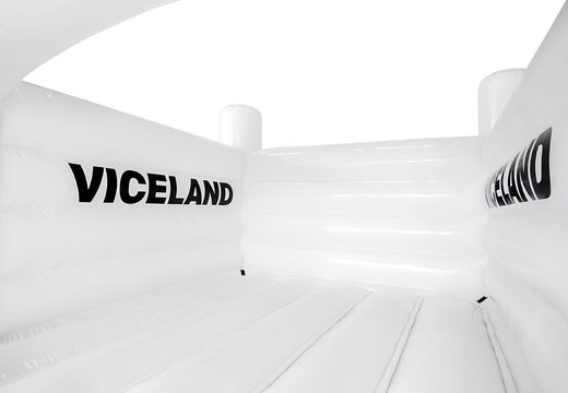 Commandez une châteaux gonflables à cadre en H Viceland de couleur blanche sur mesure chez JB Gonflables France. Châteaux gonflables sur mersure de différentes formes et tailles à vendre