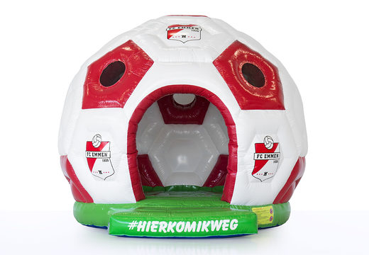 Achetez un château gonflable FC Emmen promotionnel en forme de ballon de football rond. Commandez dès maintenant des châteaux gonflables personnalisés sur mesure dans votre style personnel chez JB Gonflables France