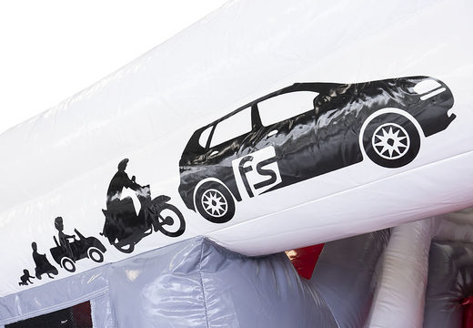 Commandez en ligne un BZ Weber gonflable sur mesure - châteaux de camion multijoueur comprenant un logo et une œuvre d'art pour la reconnaissance des clients chez JB Gonflables France