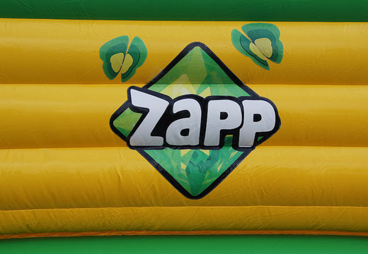 Achetez ZAPP sur mesure - un château gonflable à cadre. Commandez maintenant des châteaux gonflables personnalisés publicitaires dans votre propre identité d'entreprise chez JB Gonflables France