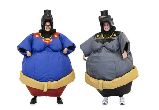 Commandez des costumes de sumo gonflables sur le thème Superman & Batman pour petits et grands. Achetez des combinaisons de sumo gonflables en ligne chez JB Gonflables France