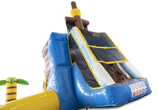 Château gonflable des pirates Minipark avec piscine et toboggan aquatique pour les enfants. Achetez des châteaux gonflables en ligne chezJB Gonflables France