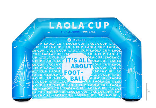 Arceau publicitaire gonflable sur mesure Laola Cup à acheter chez JB Gonflables France. Commandez des arches gonflables publicitaires sur mesure en ligne chez JB Gonflables France
