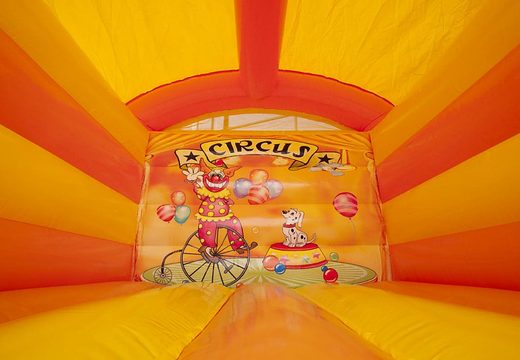 chateau gonflable cirque orange de petite taille à vendre