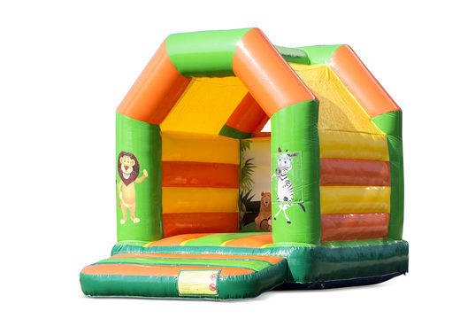 Achetez un château gonflable midi sur le thème de la jungle pour les enfants. Châteaux gonflables disponibles chez JB Gonflables France en ligne