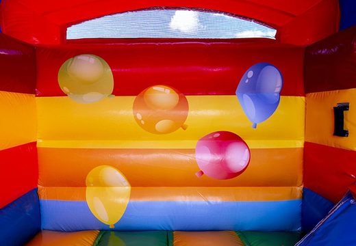 Petit château gonflable multifonctionnel à usage commercial avec toboggan dans le thème de la fête à acheter chez JB Gonflables France en ligne