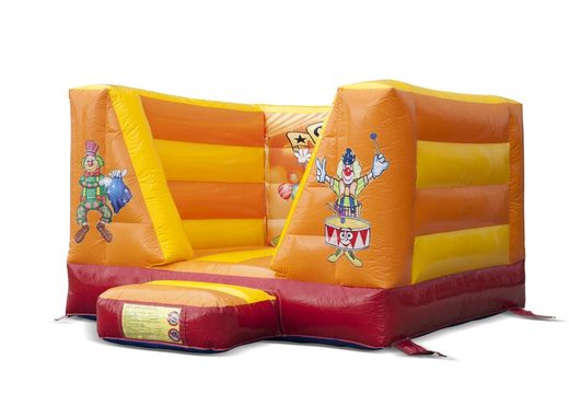 Achetez un petit château gonflable gonflable ouvert sur le thème du cirque orange pour les enfants. Achetez des châteaux gonflables chez JB Gonflables France en ligne