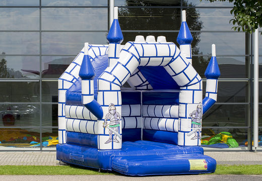 Petite châteaux gonflables thème château bleu blanc à vendre pour les enfants chez JB Gonflables France en ligne