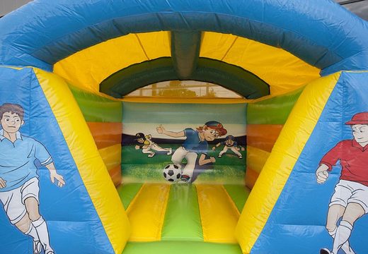 Mini-château gonflable avec toit sur le thème du football pour enfants à vendre. Achetez des châteaux gonflables en ligne chez JB Gonflables France