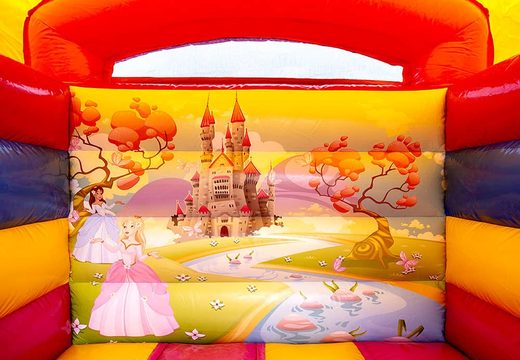 Mini château gonflable couvert conte de fées rose à acheter chez JB Gonflables France en ligne. Commandez des châteaux gonflables en ligne chez JB Gonflables France