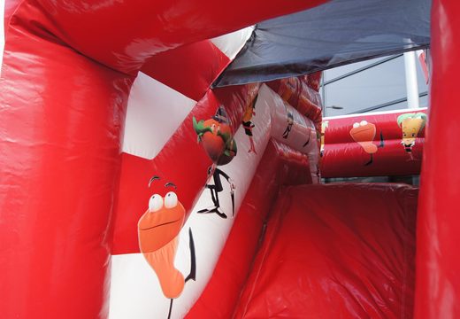Commandez un château gonflable KFC multiplay sur mersure chez JB Gonflables France; Spécialiste britannique des objets publicitaires gonflables tels que les châteaux gonflables personnalisée 