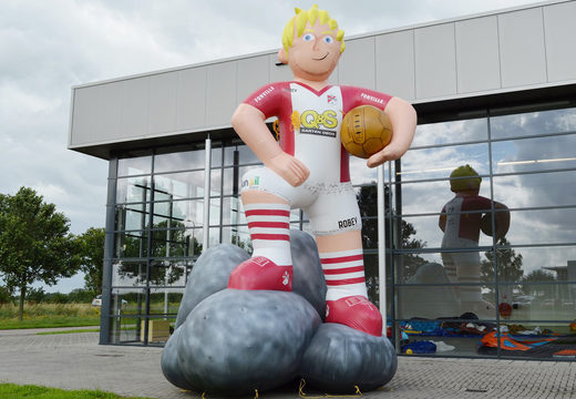 Achetez l'agrandissement du produit de la poupée gonflable FC Emmen Mascot. Commandez des objets 3D gonflables maintenant en ligne chez JB Gonflables France