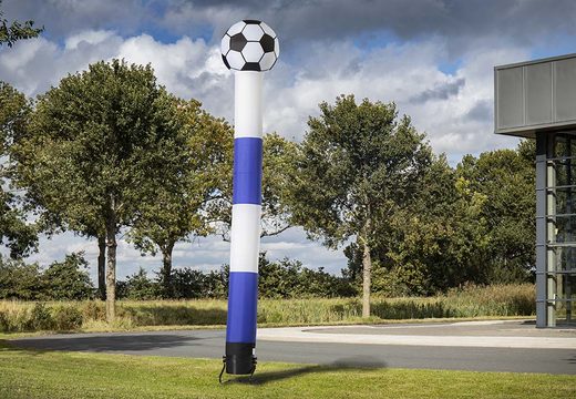 Achat les skydancers 6m avec ballon 3d en bleu et blanc chez JB Gonflables France. Acheter des tubes gonflables standards pour les événements sportifs