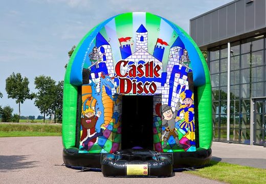 Commandez une château gonflable disco multi-thème de 3,5 m sur le thème du château pour les enfants. Achetez des château gonflable avec musique chez JB Gonflables France