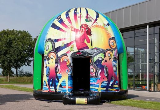 Achetez une château gonflable disco multi-thème de 3,5 m dans le thème Club Party pour les enfants. Commandez des château gonflable avec musique chez JB Gonflables France