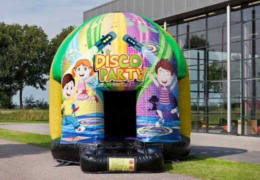 Commandez un château gonflable disco multi-thème de 5,5 mètres dans le thème de la fête des enfants pour les enfants. Achetez des château gonflable avec musique en ligne chez JB Gonflables France