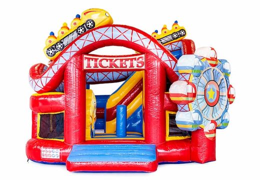Commandez un super châteaux gonflables Funcity Rollercoaster pour enfants. Achetez des château gonflable géant en ligne chez JB Gonflables France