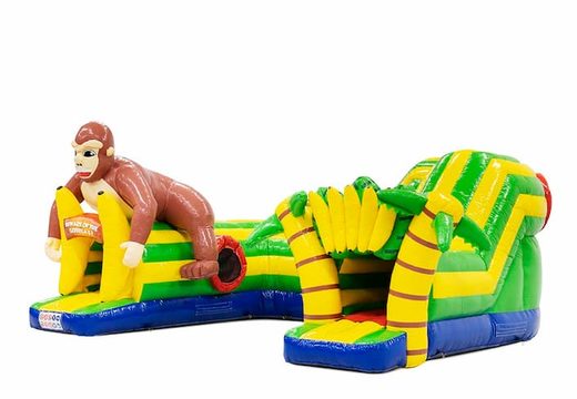 Achetez un playzone gonflable de tunnel de jeu sur le thème des gorilles pour les enfants. Commandez des playzone gonflables en ligne chez JB Gonflables France