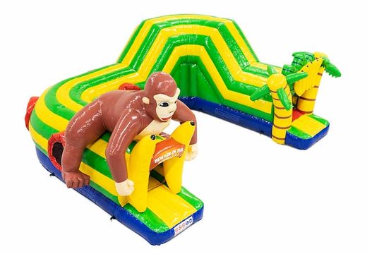 Achetez un grand playzone gonflable de gorille à tunnel d'exploration pour les enfants. Commandez desplayzone gonflables en ligne chez JB Gonflables France