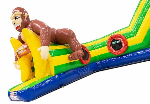 Commandez un playzone gonflable à tunnel rampant sur le thème des gorilles pour les enfants. Achetez des playzone gonflables en ligne chez JB Gonflables France