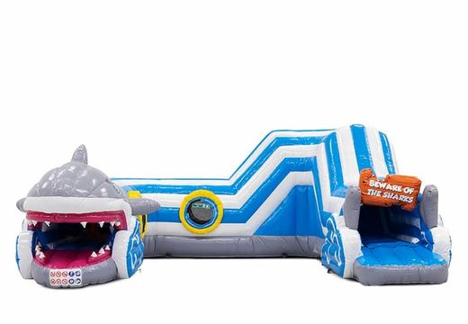 Tunnel d'exploration playzone gonflable d'intérieur sur le thème des requins pour les enfants. Achetez des playzone gonflables en ligne maintenant chez JB Gonflables France
