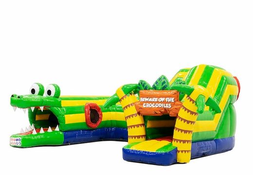 Achetez un tunnel playzone gonflable de jeu d'intérieur dans le thème du crocodile pour les enfants. Commandez des playzone gonflables en ligne chez JB Gonflables France