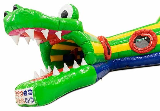 Achetez playzone gonflable tunnel à ramper sur le thème du crocodile pour les enfants. Commandez des playzone gonflables en ligne chez JB Gonflables France