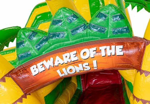 Achetez un playzone gonflable de lion à tunnel de rampement pour les enfants. Commandez des playzone gonflables en ligne chez JB Gonflables France