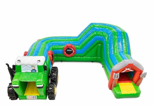 Achetez playzone gonflable sur le thème du tracteur pour les enfants. Commandez des playzone gonflables en ligne chez JB Gonflables France