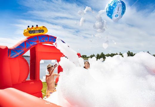 Opblaasbare schuim bubble park in thema rollercoaster kopen voor kinderen