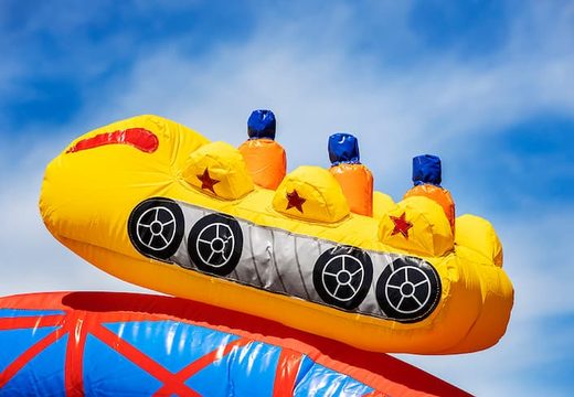Inflatable schuim bubble park in thema rollercoaster kopen voor kinderen